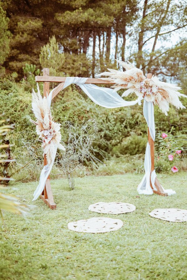 Grande composition rose poudré