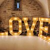 Love illuminé en bois