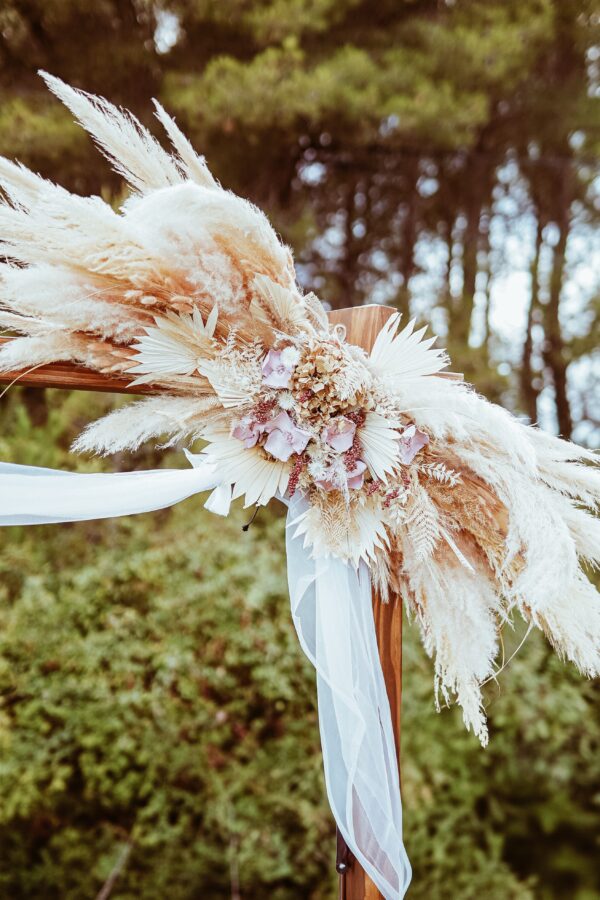 Grande composition rose poudré